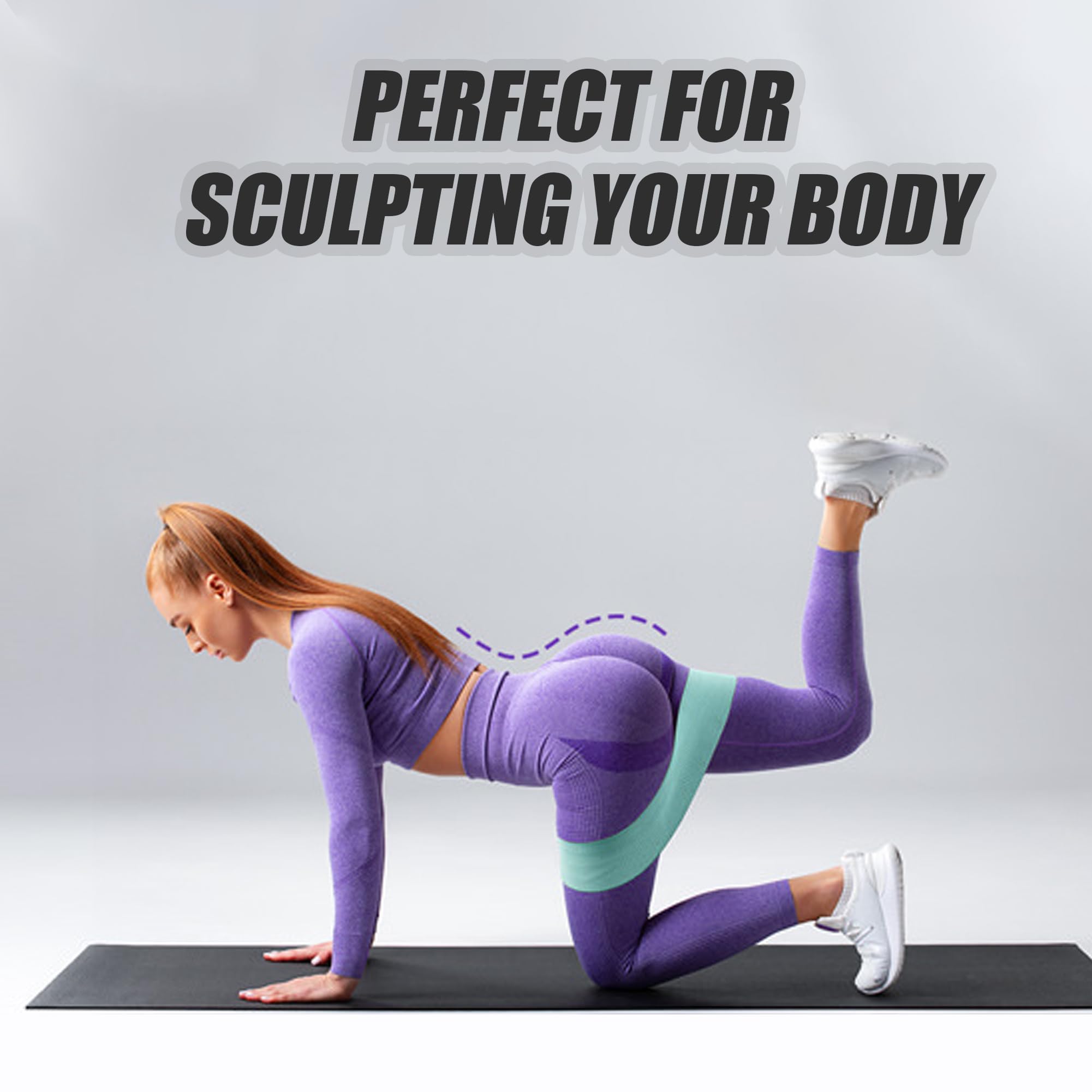 Resistance Bands Set (3 Levels) for Strength & Mobility – Green/Pink/Purple