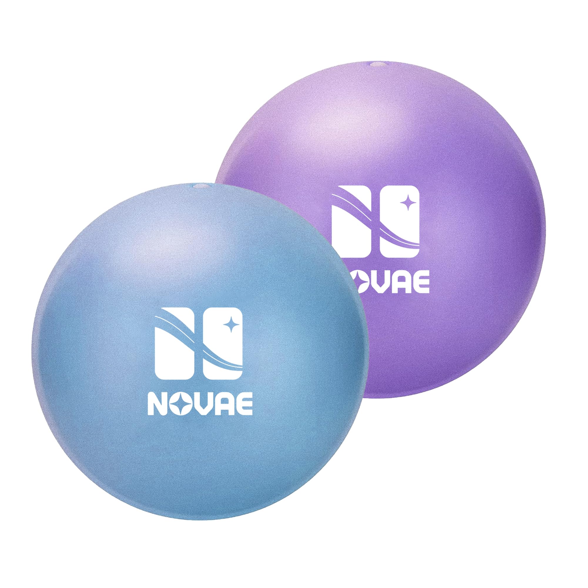 9-Inch Pilates Ball for Core & Balance - Light Blue & Purple SET
