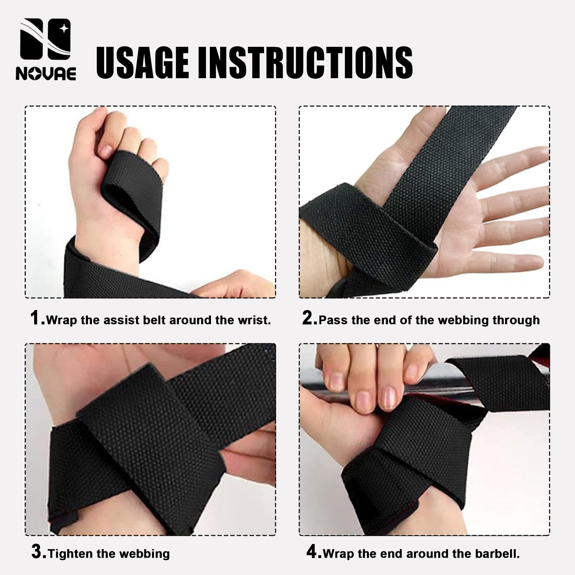 Padded Lifting Wrist Straps for Weightlifting & Deadlifts 18" Cotton